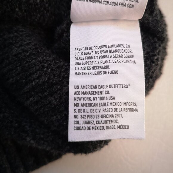 American Eagle Men's Size XS Full Zip Dark Grey Sweater - Picture 8 of 13